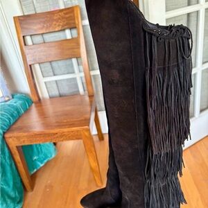 Christian Louboutin Black Knee-High Boots